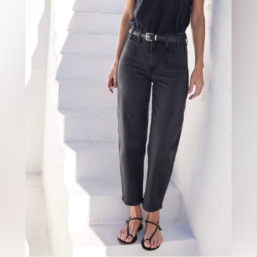 AYR || The Beat Barrel Leg Jeans Denim Uni Wash Black Gray 29